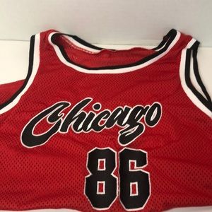 Chicago 86 Red Mesh Sleeveless Jersey Size Small